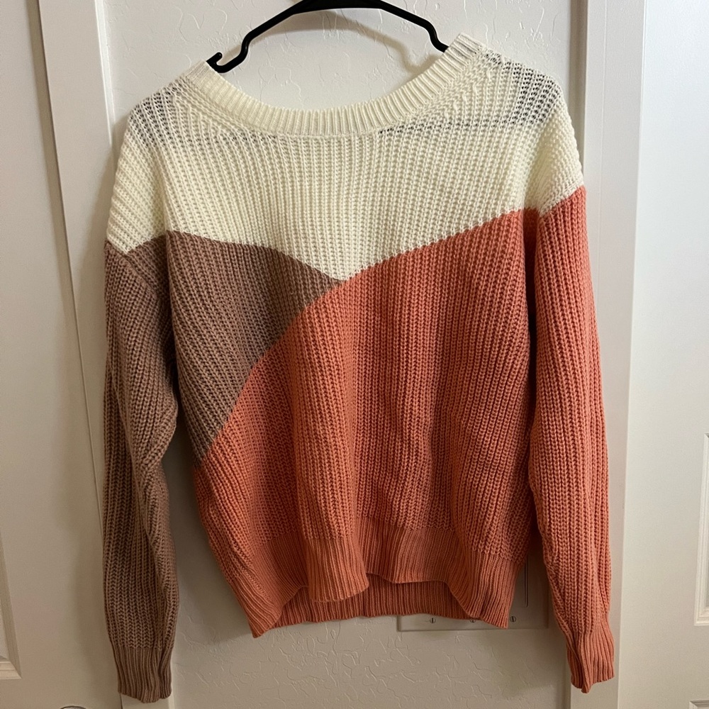 color block sweater